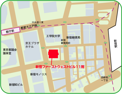 地図：プロシード・アカデミー
