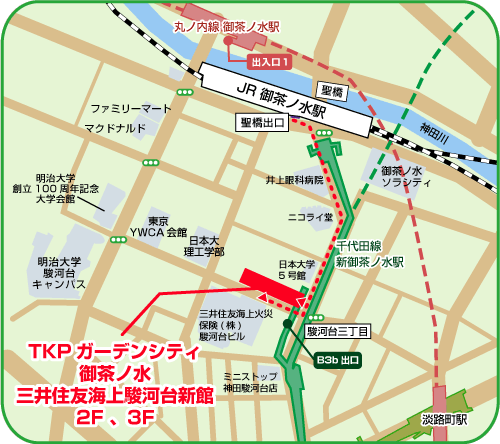 地図：TKPガーデンシティ御茶ノ水