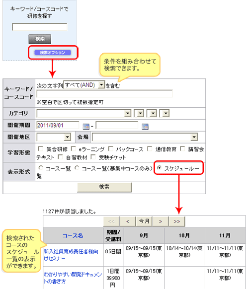 検索オプション 検索オプション