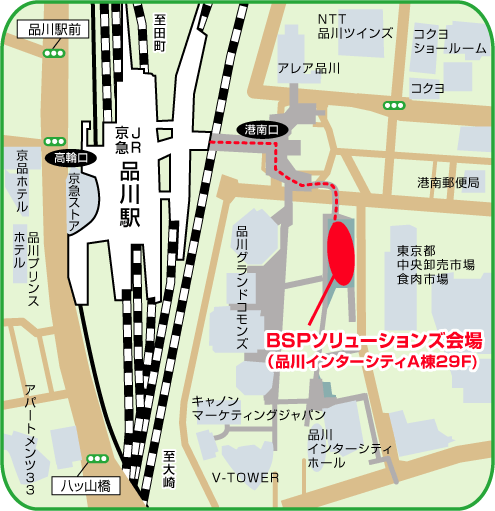 地図：BSPソリューションズ会場