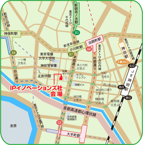 地図：IPイノベーションズ社会場