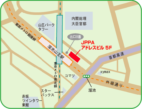 地図：JPPA アドレスビル