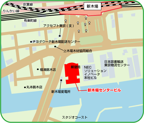 地図：新木場センタービル