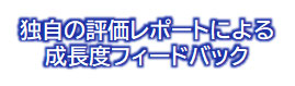 独自の評価レポートによる成長度フィードバック