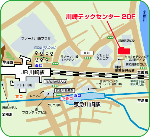 地図：EMCトレーニングセンタージャパン