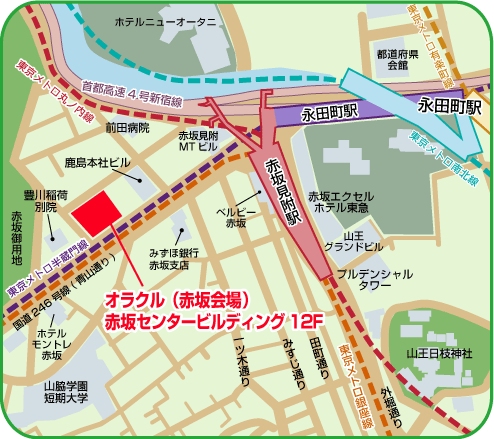 地図：オラクル（赤坂会場）