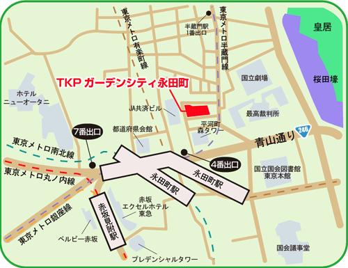 地図：TKPガーデンシティ永田町